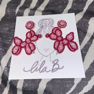 Pink LilaB beaded earrings